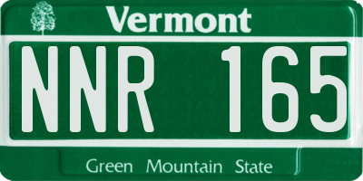 VT license plate NNR165
