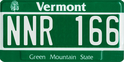 VT license plate NNR166