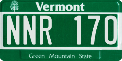 VT license plate NNR170