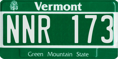 VT license plate NNR173