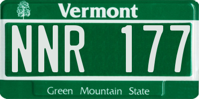 VT license plate NNR177