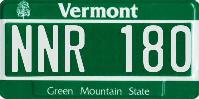 VT license plate NNR180