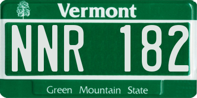VT license plate NNR182