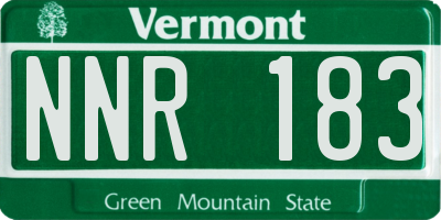 VT license plate NNR183