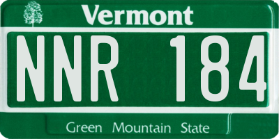 VT license plate NNR184