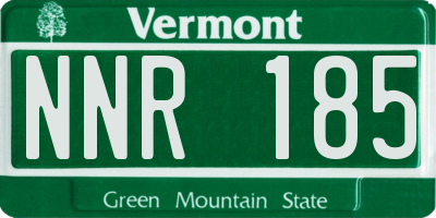 VT license plate NNR185