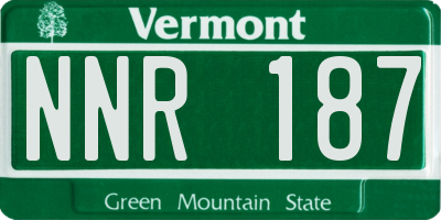 VT license plate NNR187