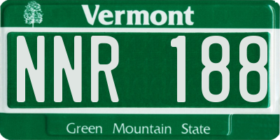 VT license plate NNR188