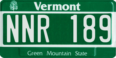 VT license plate NNR189