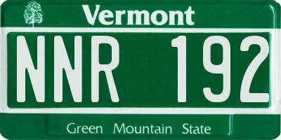 VT license plate NNR192