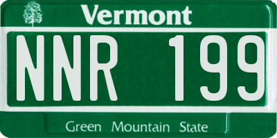 VT license plate NNR199