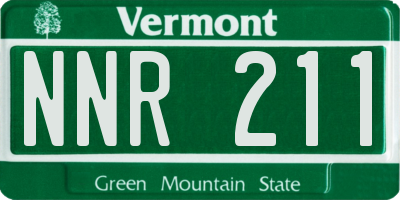 VT license plate NNR211