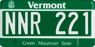 VT license plate NNR221