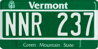 VT license plate NNR237