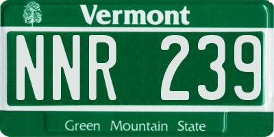 VT license plate NNR239