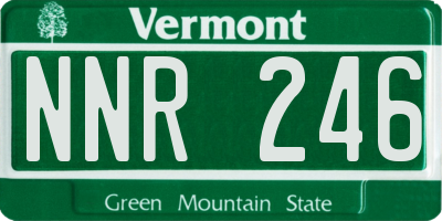 VT license plate NNR246