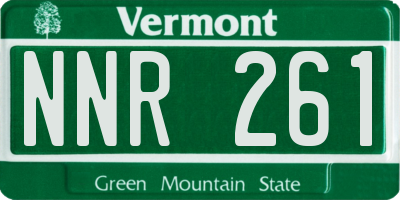 VT license plate NNR261