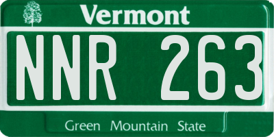 VT license plate NNR263