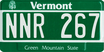 VT license plate NNR267