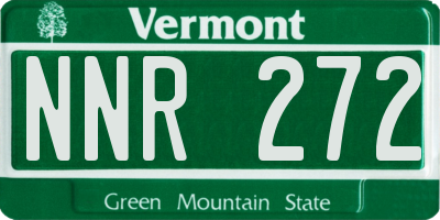 VT license plate NNR272