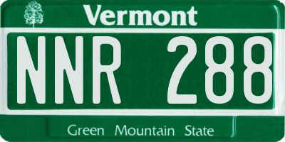 VT license plate NNR288