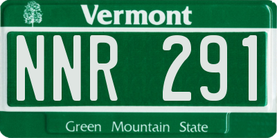 VT license plate NNR291