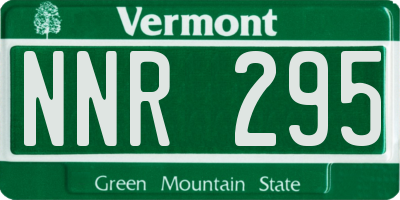 VT license plate NNR295