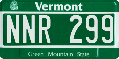 VT license plate NNR299