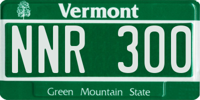 VT license plate NNR300