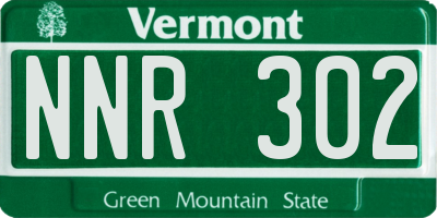 VT license plate NNR302