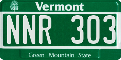 VT license plate NNR303