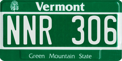 VT license plate NNR306