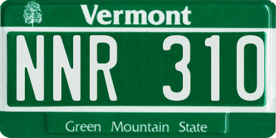 VT license plate NNR310