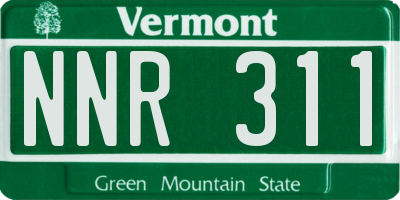 VT license plate NNR311