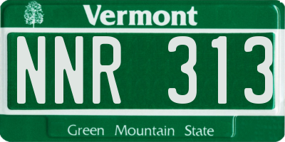 VT license plate NNR313