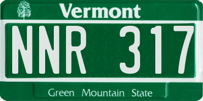 VT license plate NNR317