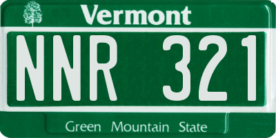 VT license plate NNR321