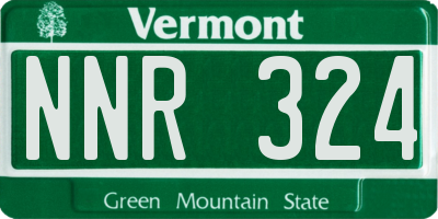 VT license plate NNR324
