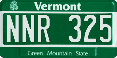 VT license plate NNR325