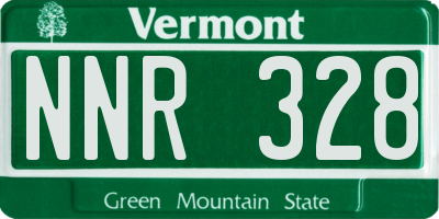 VT license plate NNR328