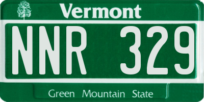 VT license plate NNR329