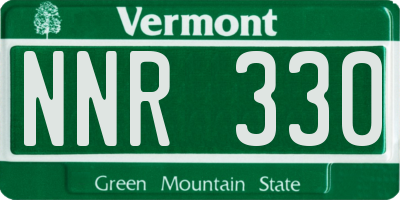 VT license plate NNR330
