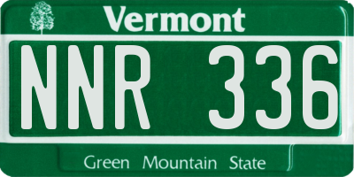 VT license plate NNR336