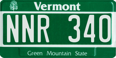 VT license plate NNR340