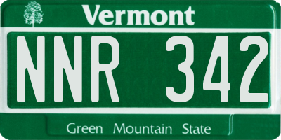 VT license plate NNR342