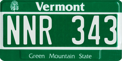 VT license plate NNR343