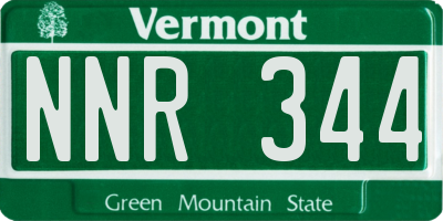 VT license plate NNR344