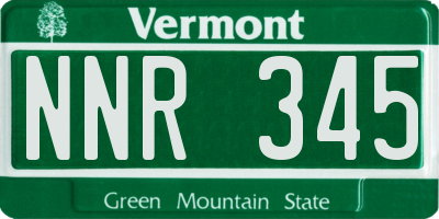 VT license plate NNR345