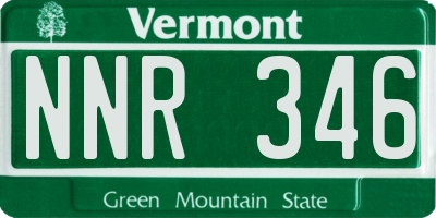 VT license plate NNR346