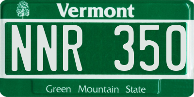 VT license plate NNR350